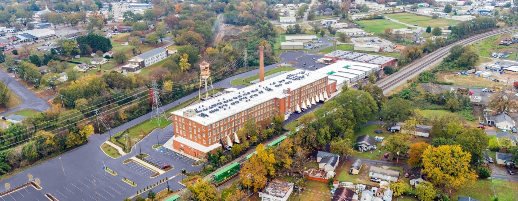 aerial view of a large building